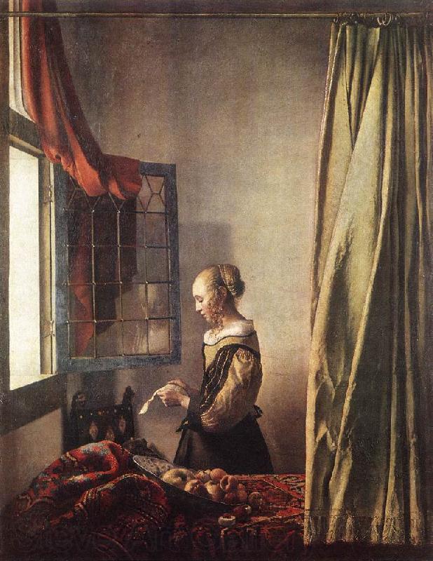 VERMEER VAN DELFT, Jan Girl Reading a Letter at an Open Window t France oil painting art